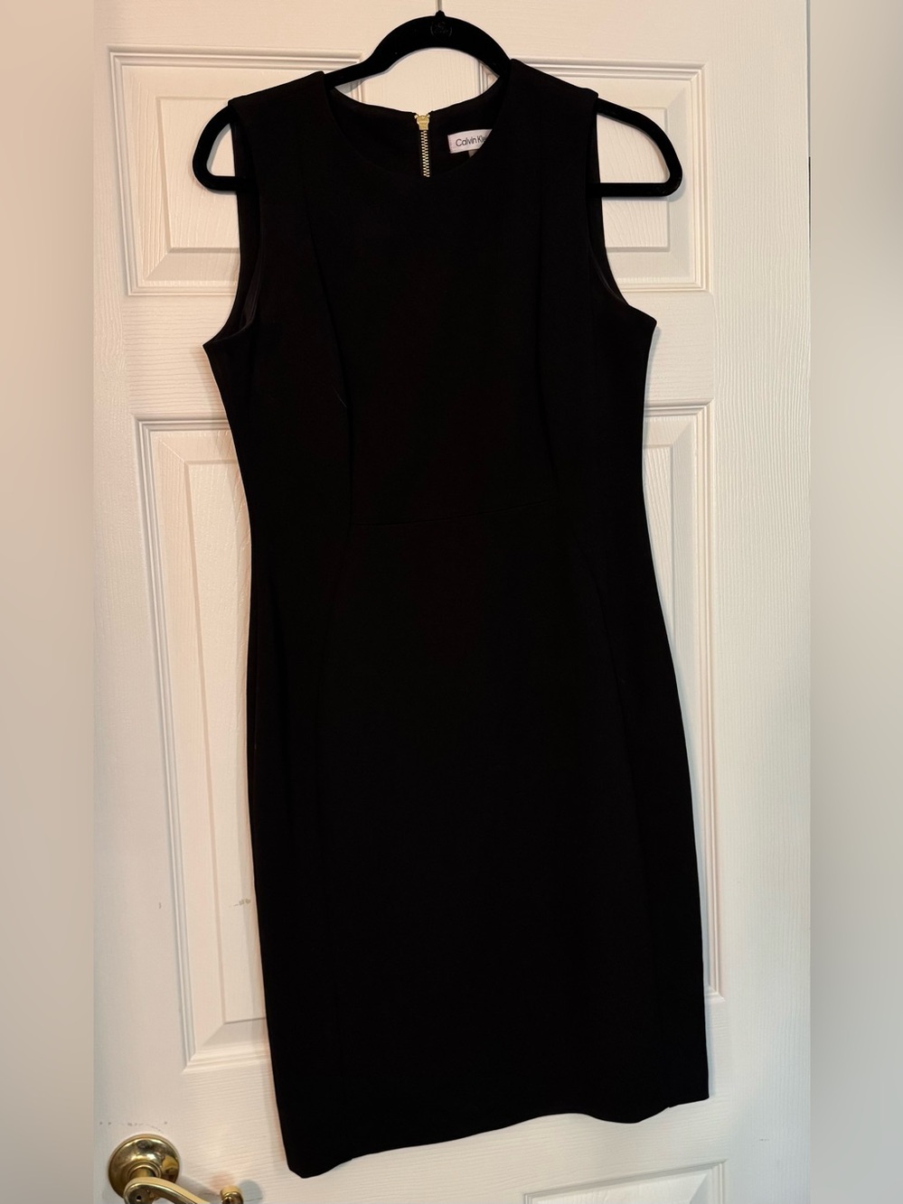 Calvin Klein Black Sleeveless Sheath Dress